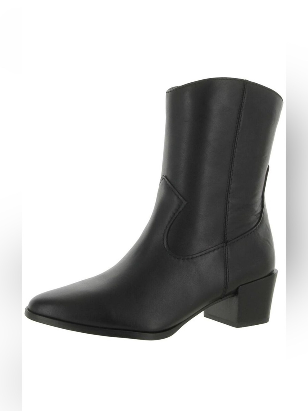 Naturalizer Womens Gaby Black Leather Cowboy, Western Boots Shoes NWOB